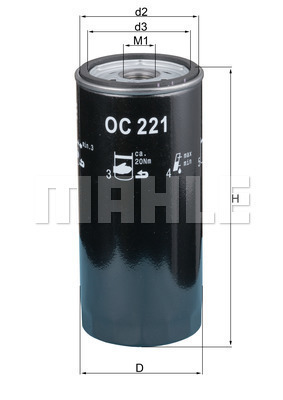 BEHR MAHLE OC 221 Yag Fıltresı 28115561