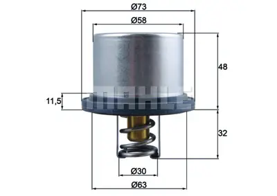 BEHR MAHLE THD 5 80 Termostat Thermostat İnsert 