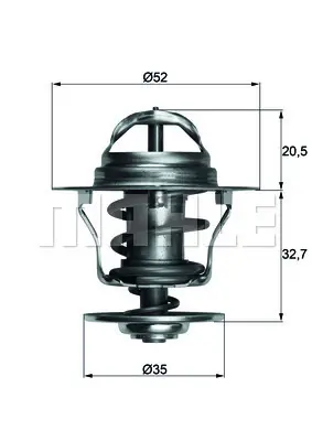 BEHR MAHLE TX 12 88D Termostat (92°) Connect 02>13 T12 T15 92>00 Escort Iv / V / Vı / Vıı 1,6 16v / 1,8 16v / 1,8td 92>00 ERT216 YF0915171