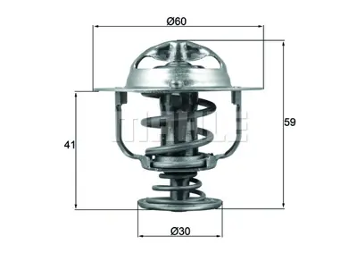BEHR MAHLE TX 177 82D Termostat (82°) Toyota Hılux Vıgo 2.5 4x2 - 4x4 D4d 2005-2015 Kun15-Kun25 2kdftv Motor  255003C100 255003C130 9091603118