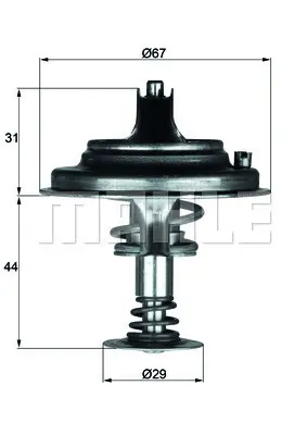 BEHR MAHLE TX 26 80D1 Termostat A11620000315