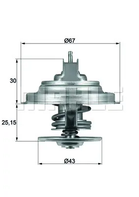 BEHR MAHLE TX 31 92D Termostat Ford Explorer (U2, U_) 4.0  96>04 Mustang Coupe 4.0 V6 04>10 A0042038675 YU3Z8575AA