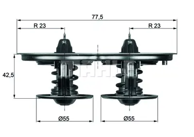 BEHR MAHLE TX 32/1D Termostat Çıftlı 80 C Scanıa Ds- Dt Motor 1745449