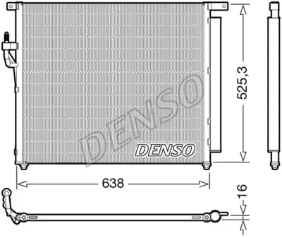 DENSO DCN10049 Kondansatör. Klima UC9M61480A