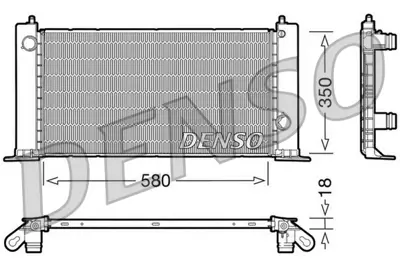 DENSO DRM09121 Radyatör Stılo 1.2-1.4-1.6 16v 02 Ac Klimasız Mek 579x325x18 51735217