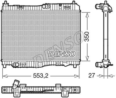 DENSO DRM10116 Radyatör. Motor Soğutması C1B18005AA
