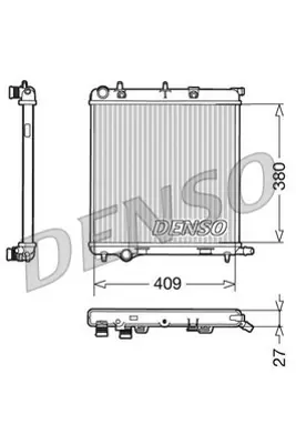 DENSO DRM21026 Radyatör C2-C3-207-1007 1.4-1.4 16v-1.6 16v-1.4hdı Klimasız Mek 398x380x23 1330S1