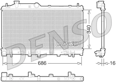 DENSO DRM36015 Su Radyatörü 45119AJ020