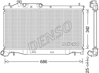 DENSO DRM36023 Radyatör. Motor Soğutması 45111SG020
