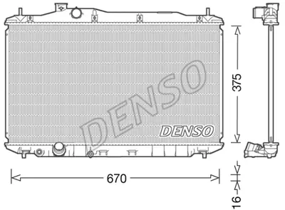 DENSO DRM40040 Radyatör. Motor Soğutması 19010RSPG01