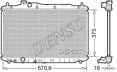 DENSO DRM40105 Radyatör. Motor Soğutması 19010RSAG01