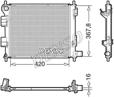 DENSO DRM41022 Radyatör. Motor Soğutması 25310B9000