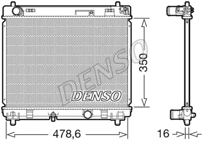 DENSO DRM50104 Radyatör. Motor Soğutması 164000N050