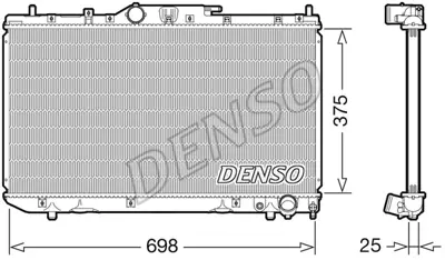 DENSO DRM50114 Radyatör. Motor Soğutması 164000G010