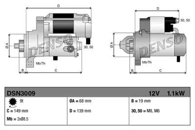 DENSO DSN3009 Mars Motoru 93184533 96550792 96952006