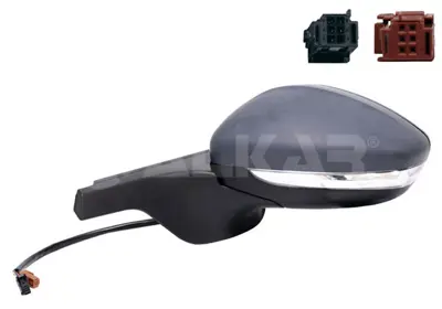 ALKAR 6139881 Dıs Dıkız Aynası Sol Elektrıklı Isıtmalı Astarlı Sınyallı 7 Pın Cıtroen C3 Iıı 2016- 98128563XT
