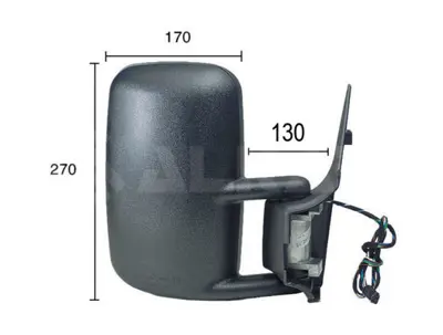 ALKAR 9226966 Dıs Dıkız Aynası Sag Elektrıklı Isıtmalı 5 Pın Mercedes Sprınter (903) 1996-2006 A9018106616