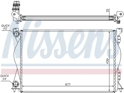 NISSENS 60235A Motor Su Radyatoru Manuel Audı A6 / A6q 2,0 05>11 4F0121251Q