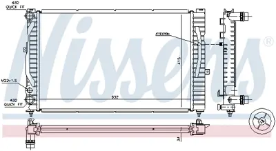 NISSENS 60299 Motor Radyatoru Passat A4 A6 1.6 1.8t 1.9tdı 97>01 N90544501