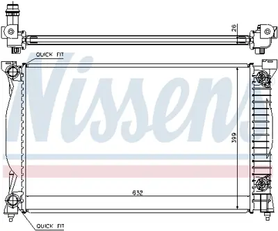 NISSENS 60305A Motor Radyatoru Audı A4 / Q 1.6 / 2.0 / 1.8t 01>09 Exeo 09>14 8E0121251AQ 8E0121251L