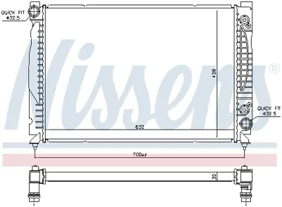 NISSENS 60316 Motor Radyatoru 4B0121251L