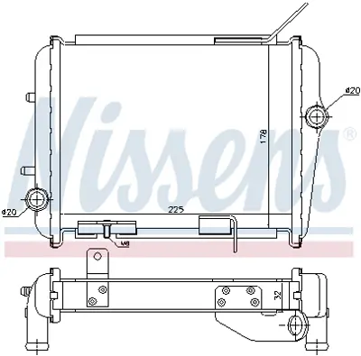 NISSENS 60362 Motor Radyatoru 8E0121212J
