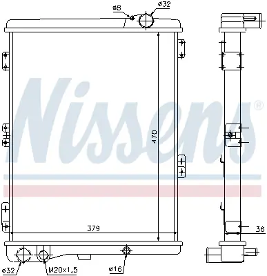NISSENS 604411 Motor Radyatoru 893121251K
