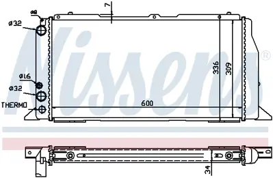 NISSENS 60487 Motor Radyatoru 893121251