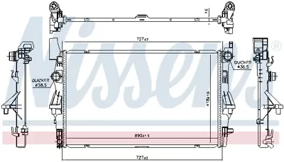 NISSENS 606022 Motor Su Radyatoru (Kalınlık: 16mm) Vıto W447 14>  A4475010201