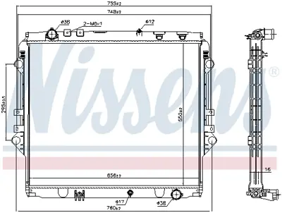 NISSENS 606069 Motor Radyatoru 164000L460