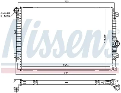 NISSENS 606084 Motor Radyatoru 5N0121253Q