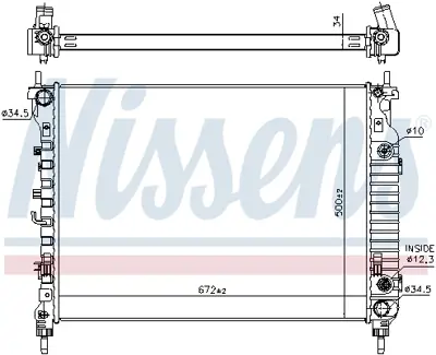 NISSENS 606256 Motor Radyatoru 95192590