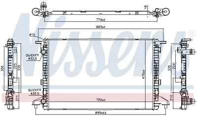 NISSENS 606463 Motor Su Radyatoru A4 Avant 16> A5 Cabrıolet Coupe 17> A6 Avant 19> 8W0121251K