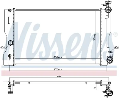 NISSENS 606663 Motor Radyatoru 1641022151