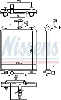 NISSENS 606697 Motor Radyatoru B000765280