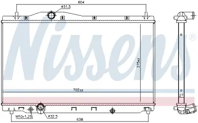NISSENS 606701 Motor Radyatoru 190105BFA01