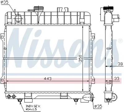 NISSENS 60683 Motor Radyatoru 1712041