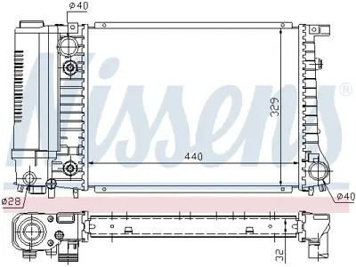 NISSENS 60703A Motor Su Radyatoru Bmw E30 E34 Otomatık / Klımalı 1719305