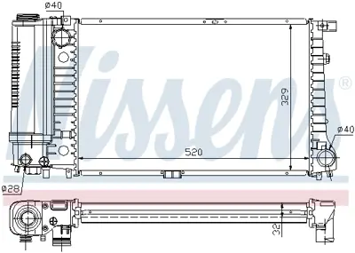 NISSENS 60736A Motor Su Radyatoru 24v Bmw M50 B20 E34 1723941