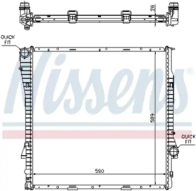 NISSENS 60789A Motor Su Radyatoru Bmw M57n E53 7544669