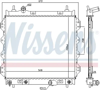 NISSENS 61002 Motor Radyatoru Chrysler Cruıser 00>10 