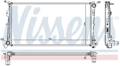 NISSENS 61018A Motor Radyatoru Chrysler Voyager Iv 04>08 