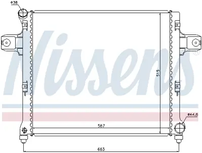NISSENS 61022 Motor Radyatoru Jeep Commander Iıı 05>10 K55116858AA