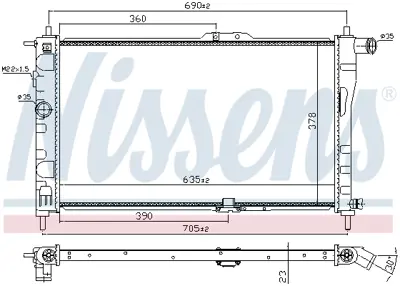 NISSENS 61651A Motor Radyatoru 96144847