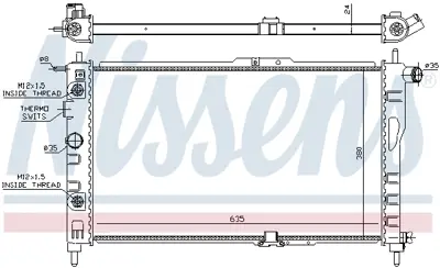 NISSENS 616521 Motor Radyatoru 96144850
