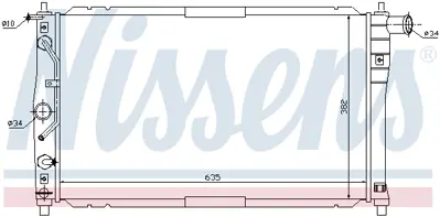 NISSENS 616551 Motor Radyatoru P96182260