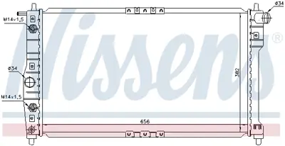 NISSENS 616671 Motor Radyatoru P96273596