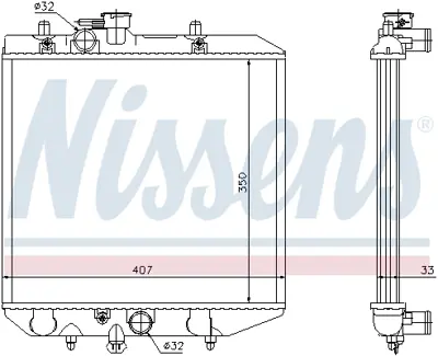 NISSENS 61749 Motor Radyatoru 1640087F11