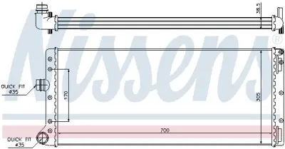 NISSENS 61887 Motor Radyatoru K46739749