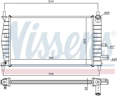 NISSENS 62085A Motor Radyatoru XS6H8005DA